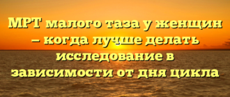 МРТ малого таза у женщин — когда лучше делать исследование в зависимости от дня цикла