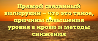 Прямой связанный билирубин — что это такое, причины повышения уровня в крови и методы снижения